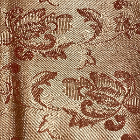 Elegant Damask Jacquard Set/4 18” Napkins Gold Terra Cotta Copper Heavyweight - Picture 2 of 4